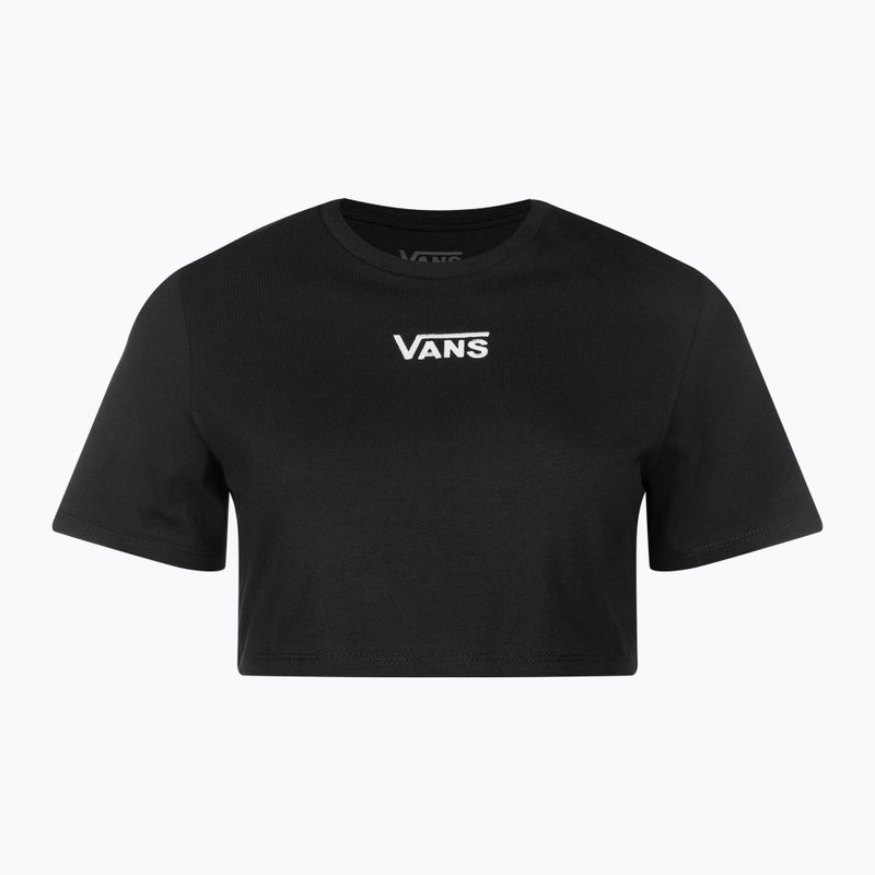 Frauen Vans Flying V Crew Crop Ii schwarzes T-shirt