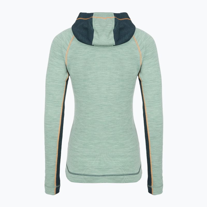 Thermoaktiver Hoodie Damen Smartwool Classic Thermal Merino Base Layer 1/2 Zip Hoodie Boxed twilight/arctic green 2