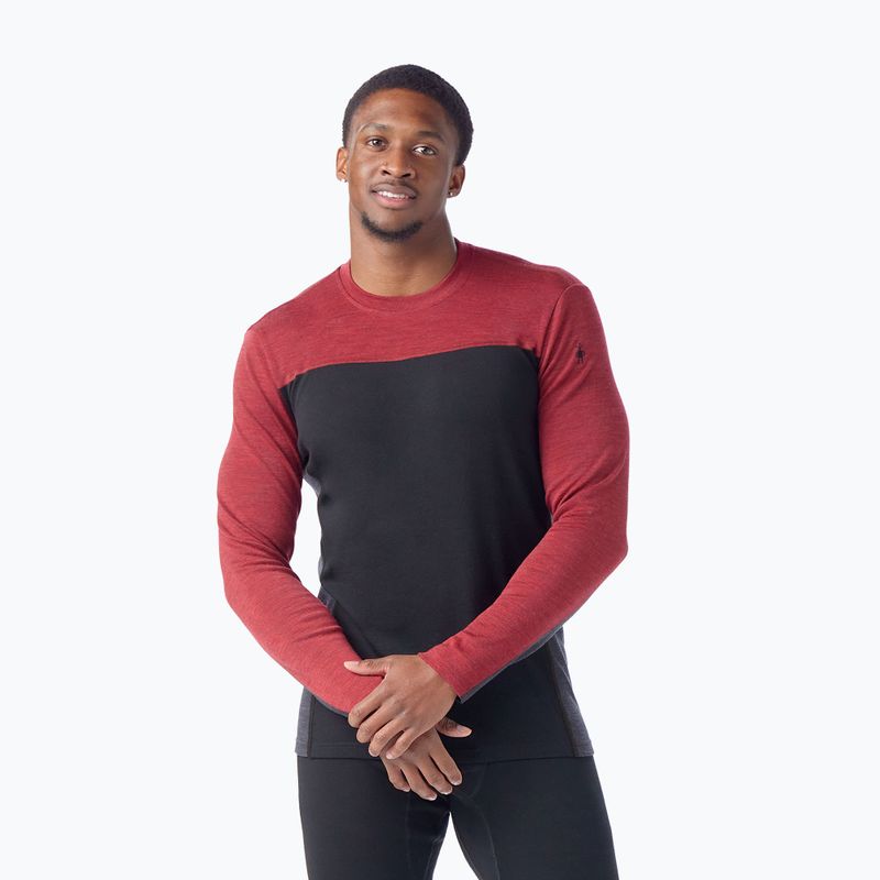 Herren Smartwool Classic Thermal Merino Base Layer Colorblock Crew schwarz