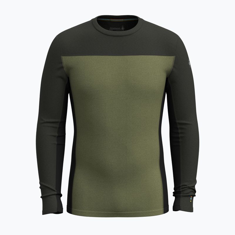 Herren-Thermoaktivshirt Smartwool Classic Thermal Merino Base Layer Colorblock Crew Boxed moss 3