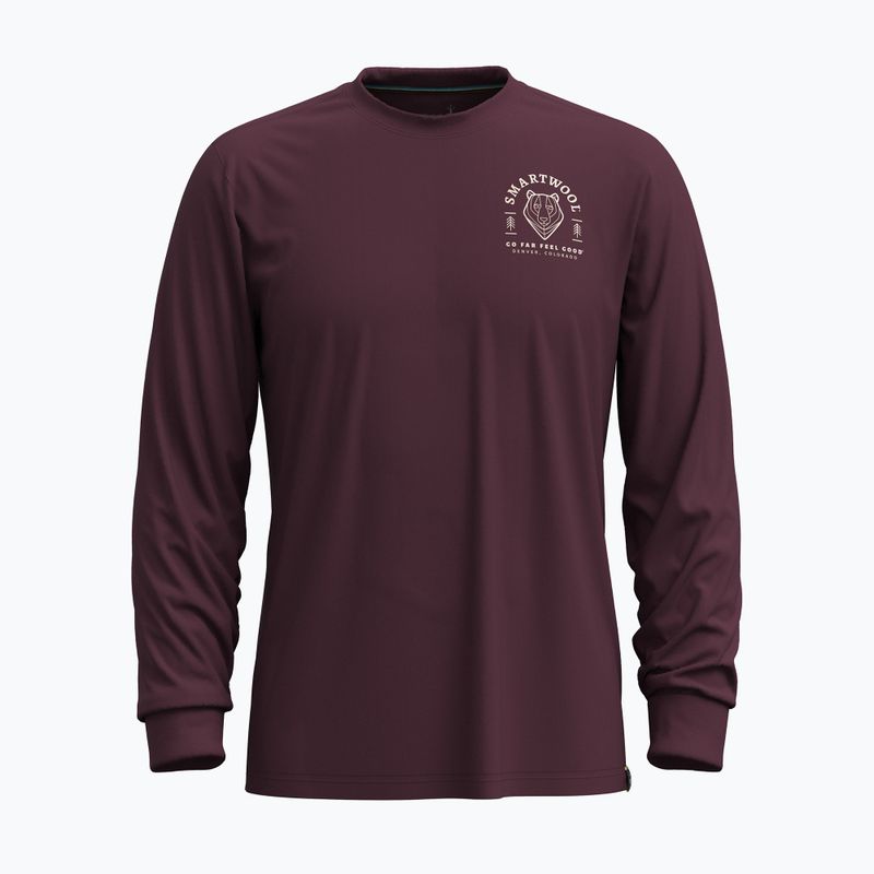 Longsleeve Herren Smartwool Bear Stare Graphic eggplant