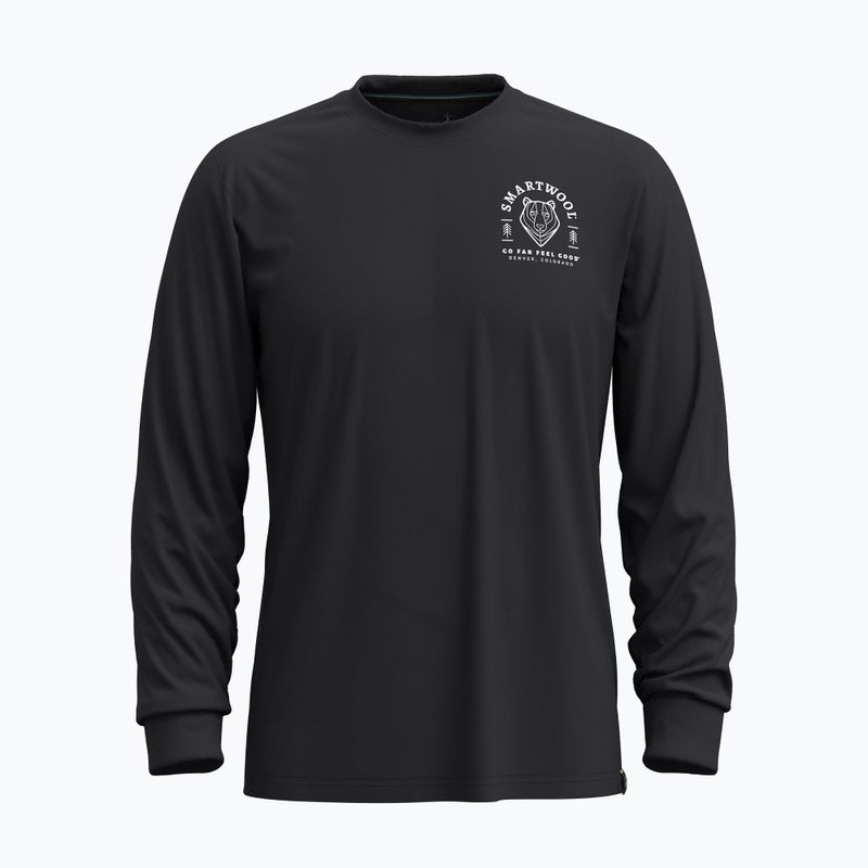 Longsleeve Herren Smartwool Bear Stare Graphic black
