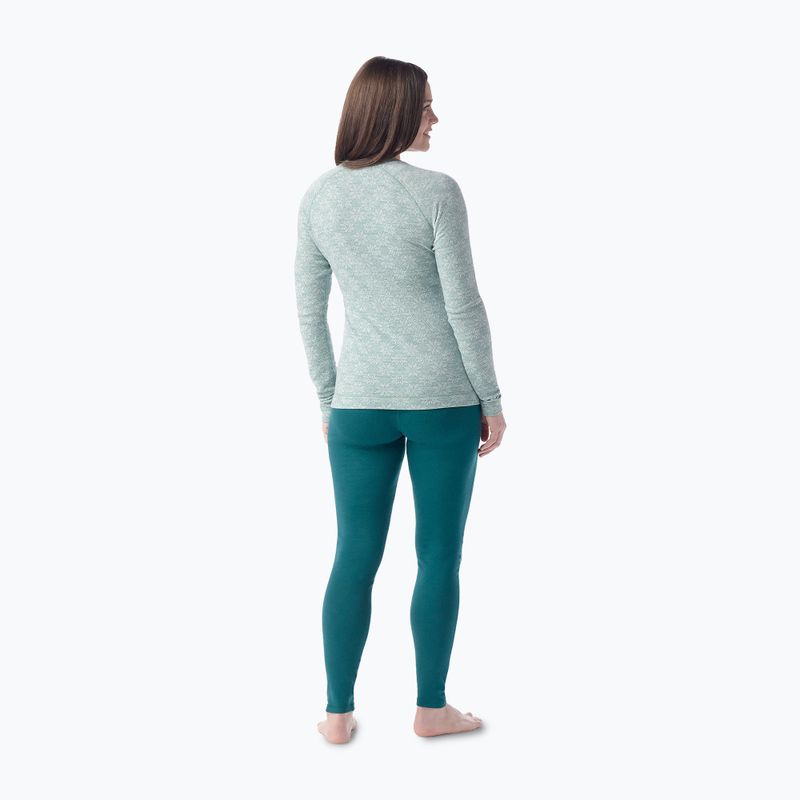 Damen-Thermoaktivshirt Smartwool Merino 250 Baselayer Crew Boxed arctic green digi snow 2