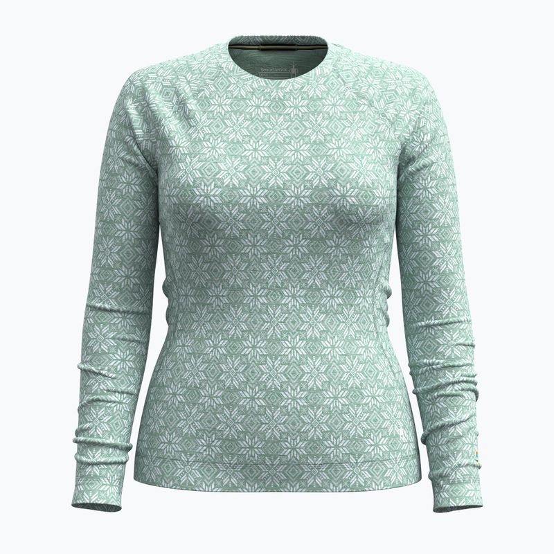 Damen-Thermoaktivshirt Smartwool Merino 250 Baselayer Crew Boxed arctic green digi snow 3