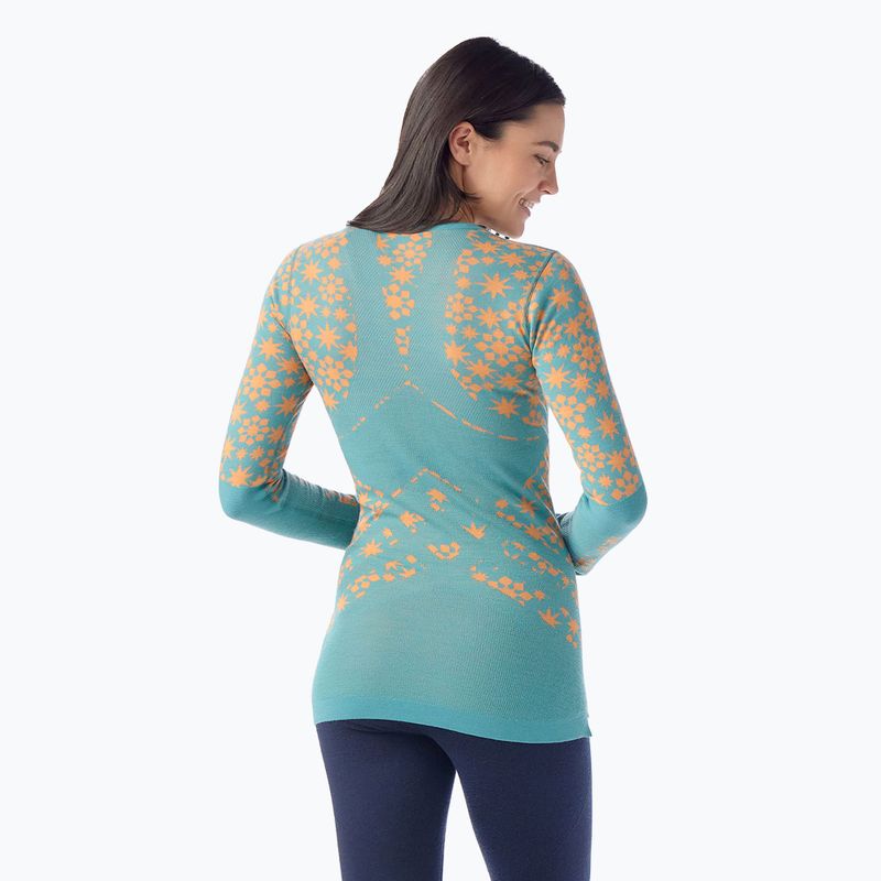 Damen-Thermoaktivshirt Smartwool Intraknit Thermal Merino Base Layer Pattern Crew cascade 2