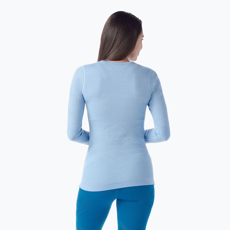 Damen-Thermoaktivshirt Smartwool Intraknit Thermal Merino Baselayer Crew serene blue/white 2