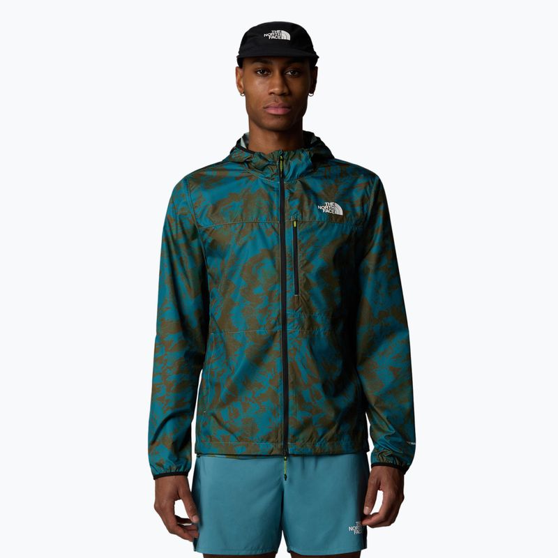 Herren The North Face Higher Run Wind algenblaue Berglaufjacke