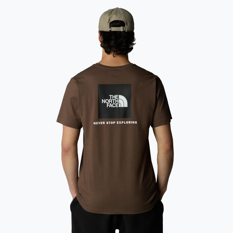 Herren The North Face Box Nse rauchbraun/schwarzes T-shirt 3