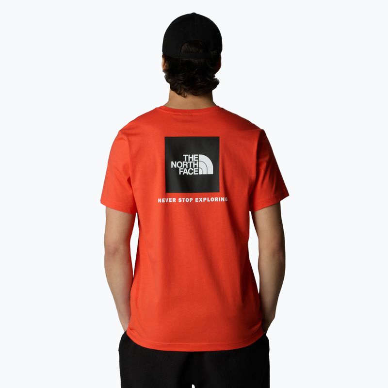 Herren The North Face Box Nse T-Shirt karminrot orange/schwarz 3