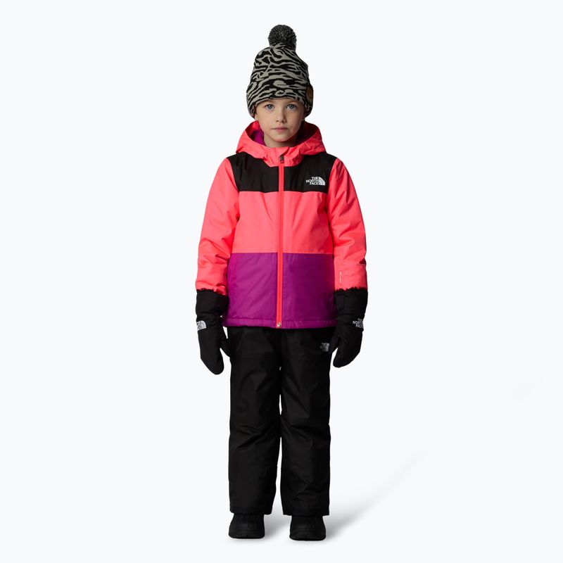 The North Face Kid Freedom Isolierte strahlende Mohnblume Kinder Skijacke 2