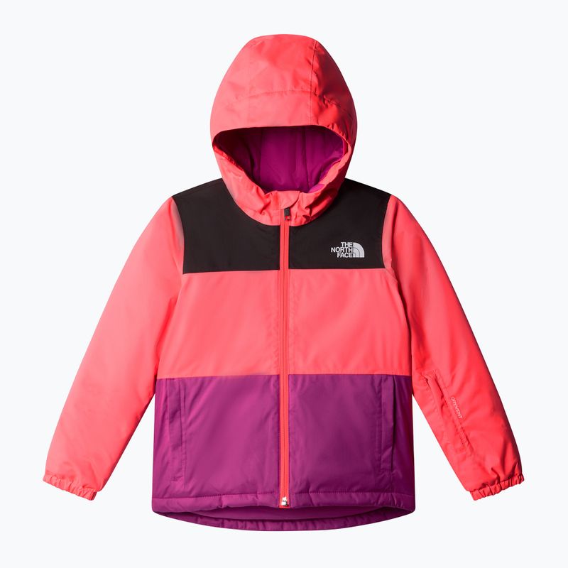 The North Face Kid Freedom Isolierte strahlende Mohnblume Kinder Skijacke 5