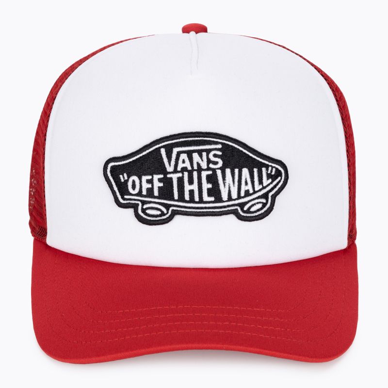 Herren Vans Classic Patch gebogene Rechnung Trucker Rennen rot Kappe 2