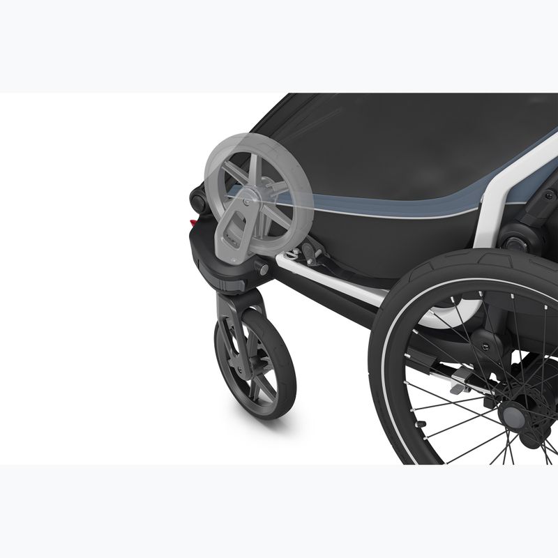 Thule Chariot Cab dunkel schieferfarbener Doppelfahrradanhänger 6