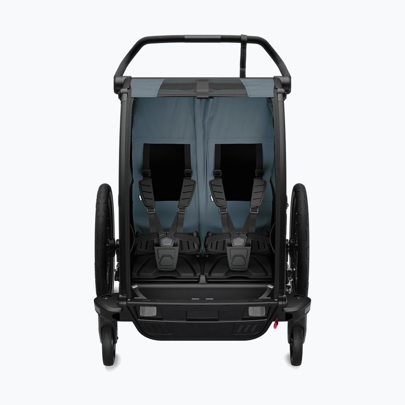 Thule Chariot Cab dunkel schieferfarbener Doppelfahrradanhänger 8