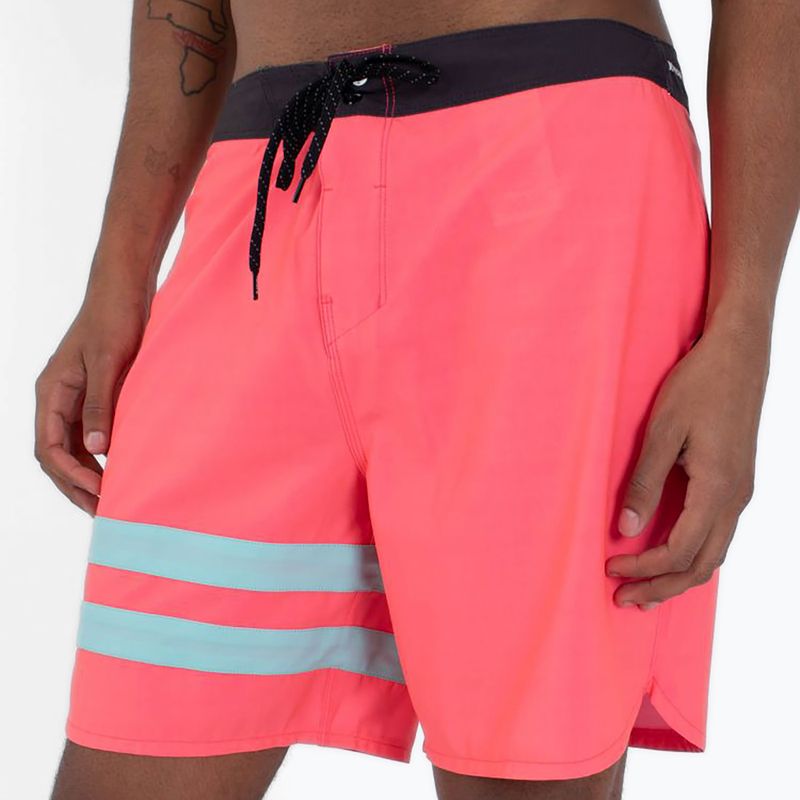 Männer Hurley Phantom Block Party 18" schwimmen Shorts neon pink 4