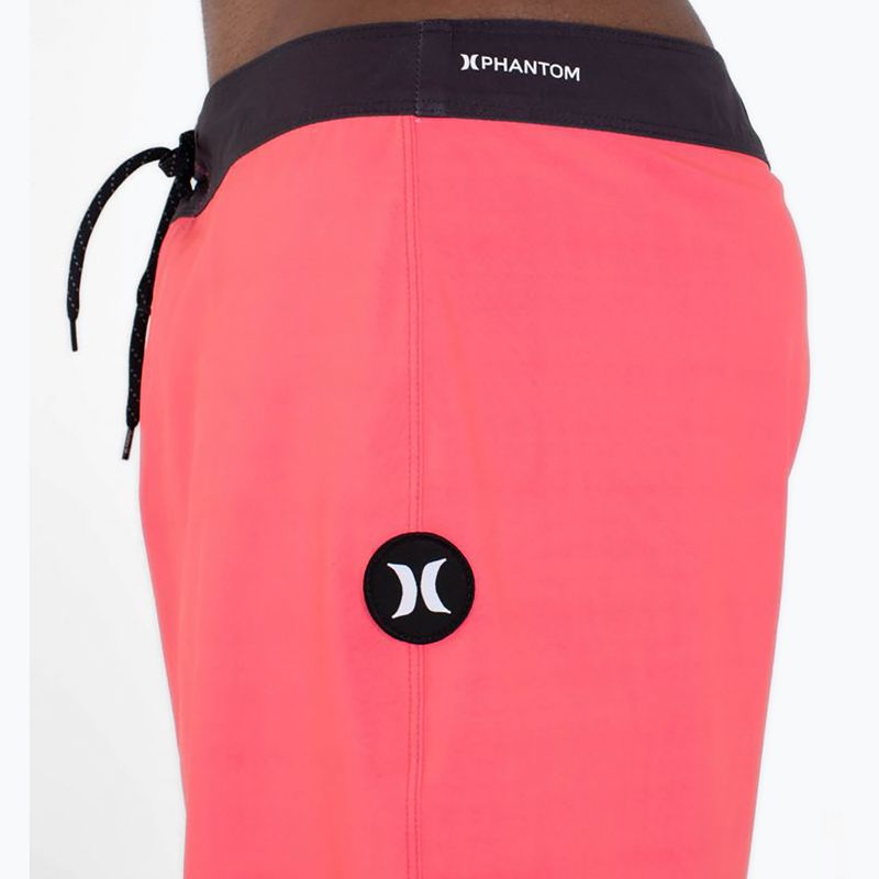 Männer Hurley Phantom Block Party 18" schwimmen Shorts neon pink 5