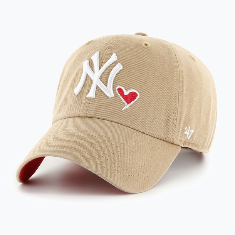 47 Marke MLB New York Yankees Icon Kappe CLEAN UP khaki