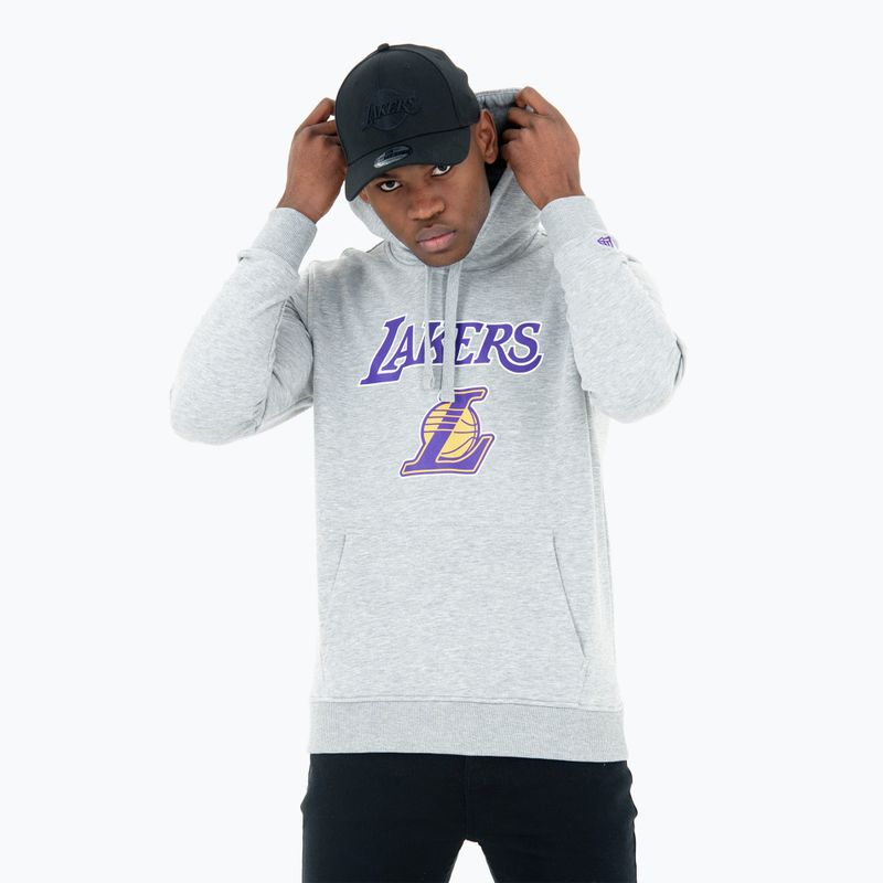 Herren New Era NBA Regular Hoody Los Angeles Lakers grau med Sweatshirt