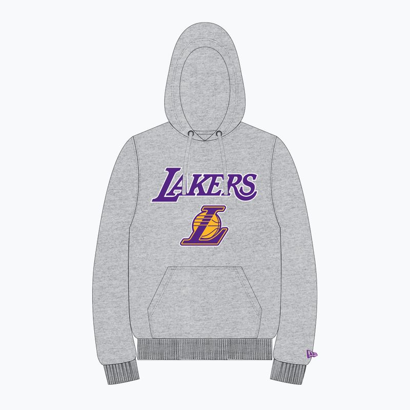 Herren New Era NBA Regular Hoody Los Angeles Lakers grau med Sweatshirt 6