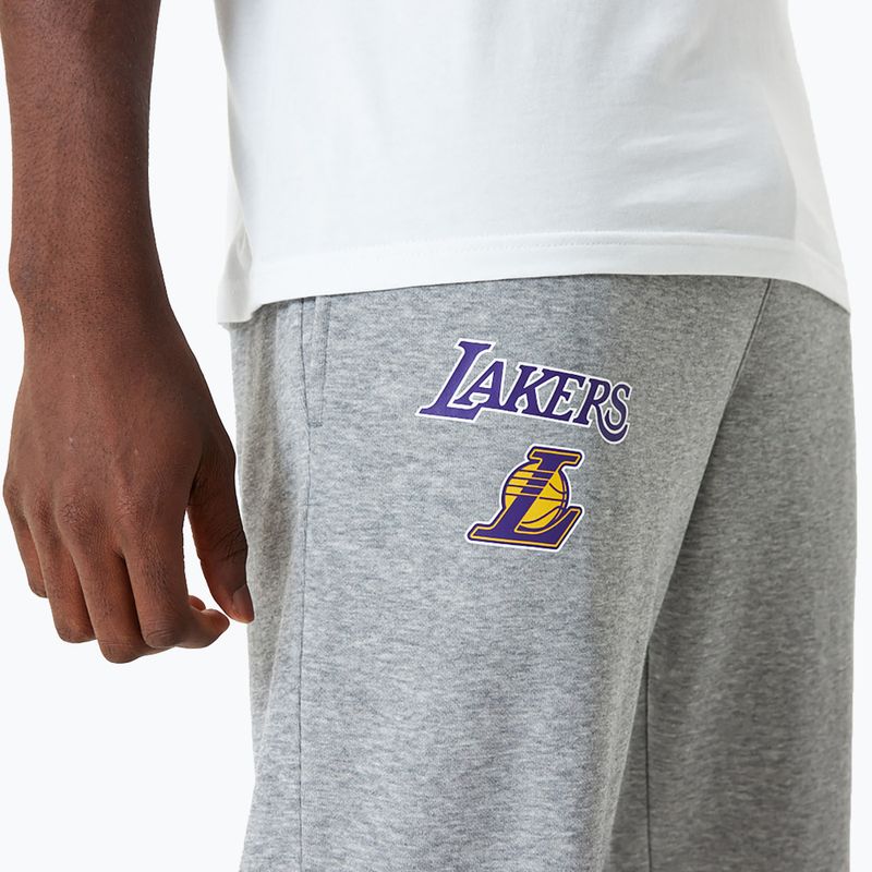 Männer neue Era NBA Essentials Jogger Los Angeles Lakers grau med Hose 5