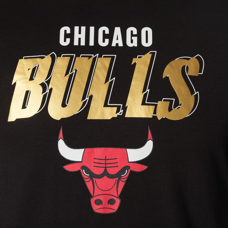 Herren New Era Team Script OS Tee Chicago Bulls schwarz 8