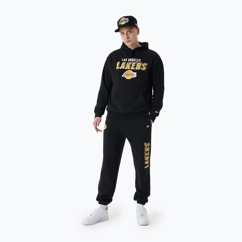 Herren New Era Team Script OS Hoody Los Angeles Lakers schwarz 3