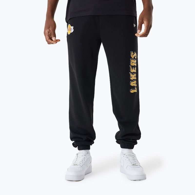 Herren New Era NBA Team Script Jogger Los Angeles Lakers schwarz