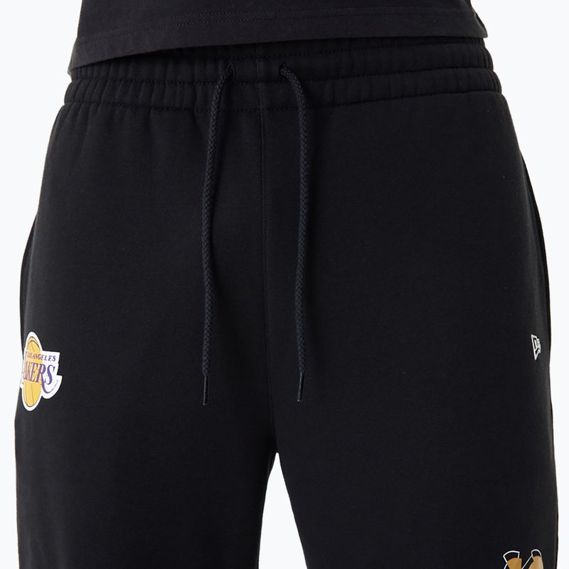 Herren New Era NBA Team Script Jogger Los Angeles Lakers schwarz 4