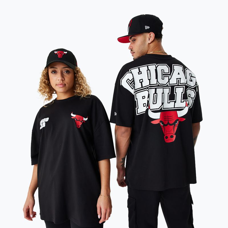 Männer neue Era NBA große Grafik BP OS Tee Chicago Bulls schwarz 6