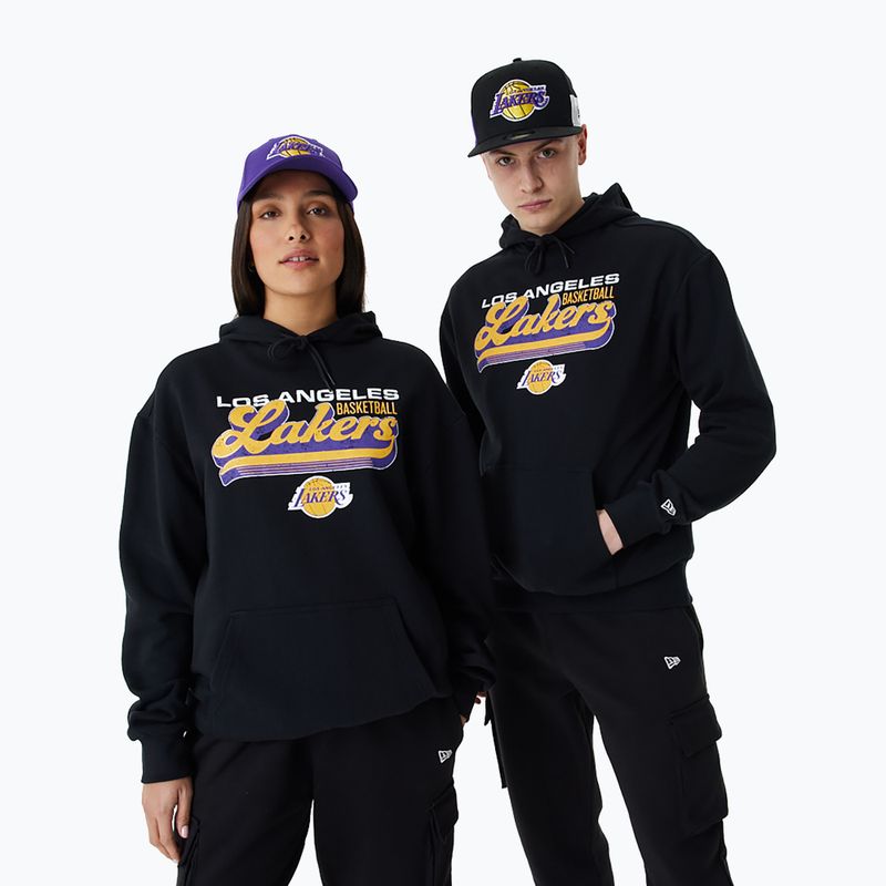 Herren New Era NBA Grafik OS Hoody Los Angeles Lakers schwarz 6