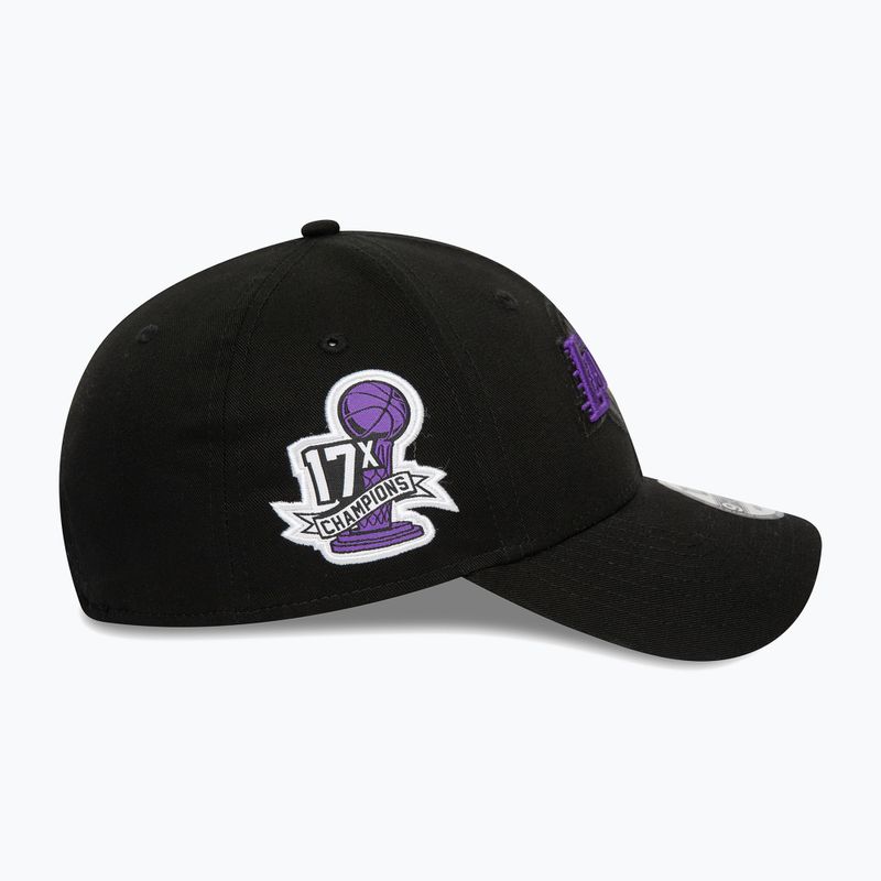 Cap Mütze Herren New Era Side Patch 9Forty Los Angeles Lakers black 5