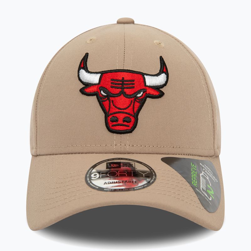 Cap Mütze Herren New Era Repreve 9Forty Chicago Bulls pastel brown 2