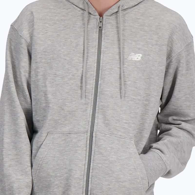 Männer New Balance Stacked Logo Französisch sportlich grau Sweatshirt 4