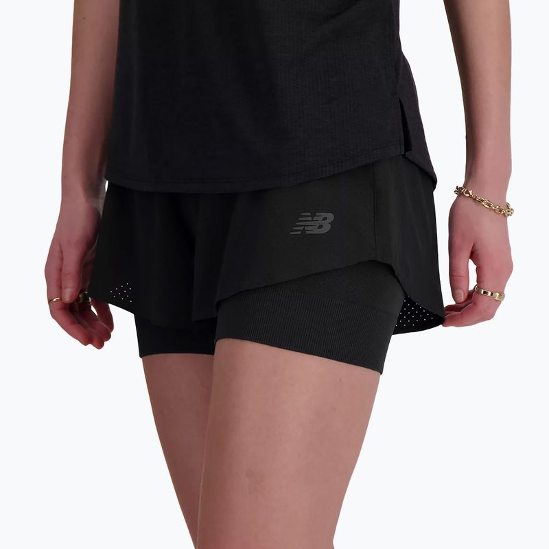 New Balance Damen Shorts 2IN1 3" schwarz 4