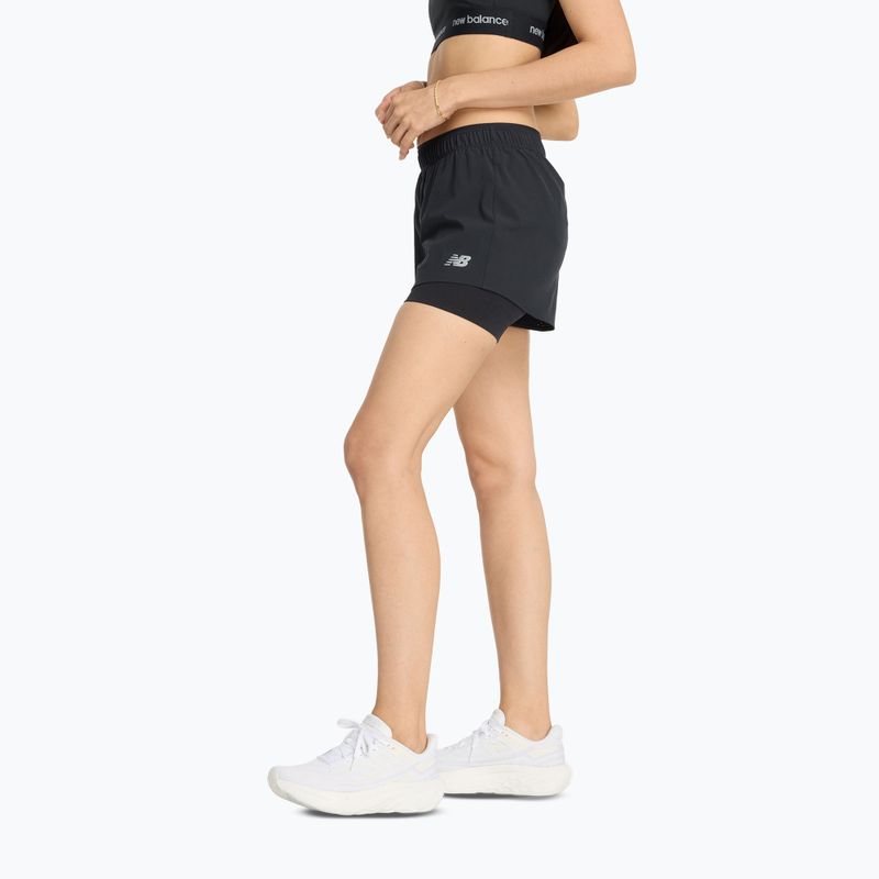 New Balance Damen Shorts 2IN1 3" schwarz 4