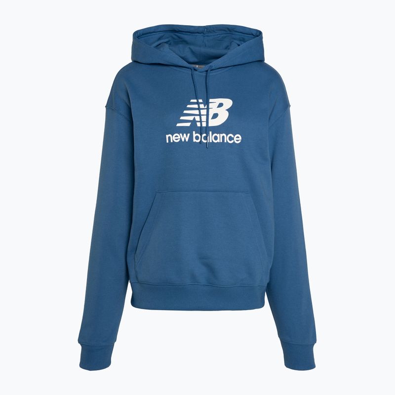 Damen New Balance French Terry Stacked Logo Hoodie blueagat 5