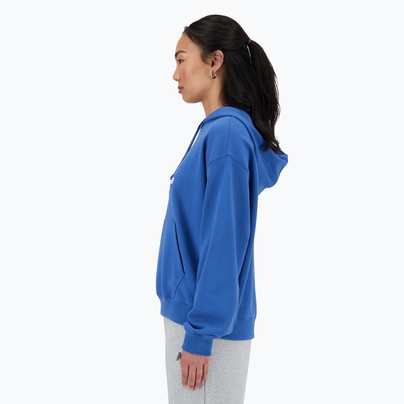 Damen New Balance French Terry Stacked Logo Hoodie blueagat 2