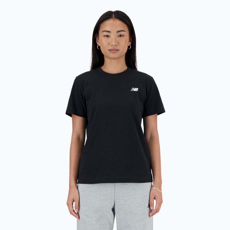 Damen New Balance Jersey Small Logo schwarz