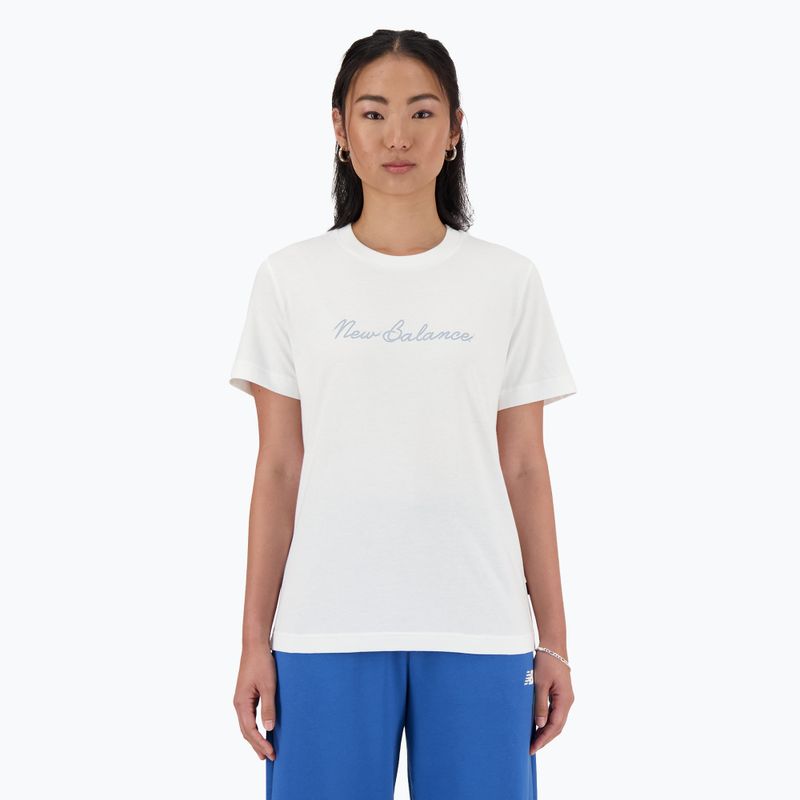 Damen New Balance Script Tee weiß