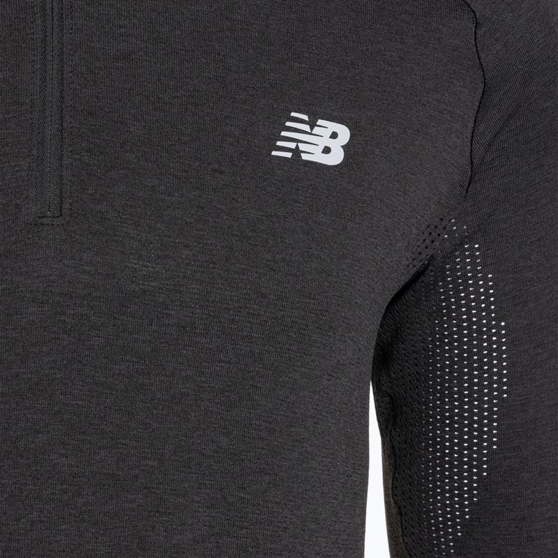 Herren Hoodie Sweatshirt New Balance Athletics Seamless 1/4 ZIP black 3