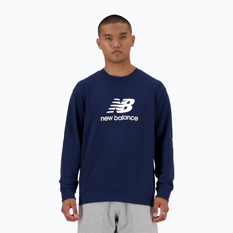 Herren New Balance Stacked Logo French Terry Crew nb navy Sweatshirt