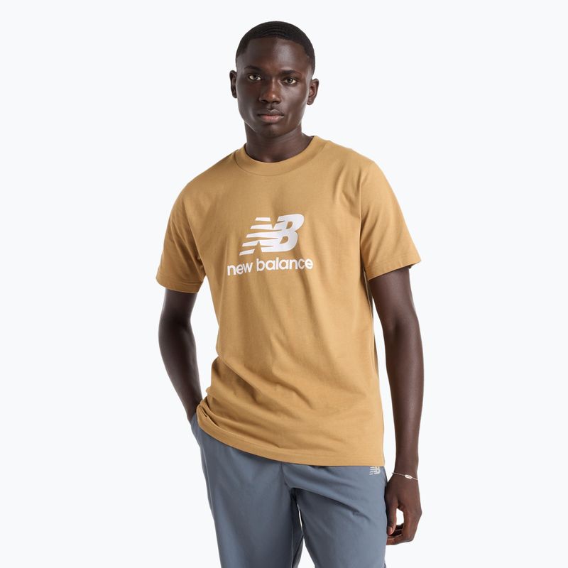 Männer New Balance Stacked Logo große Ebenen T-Shirt