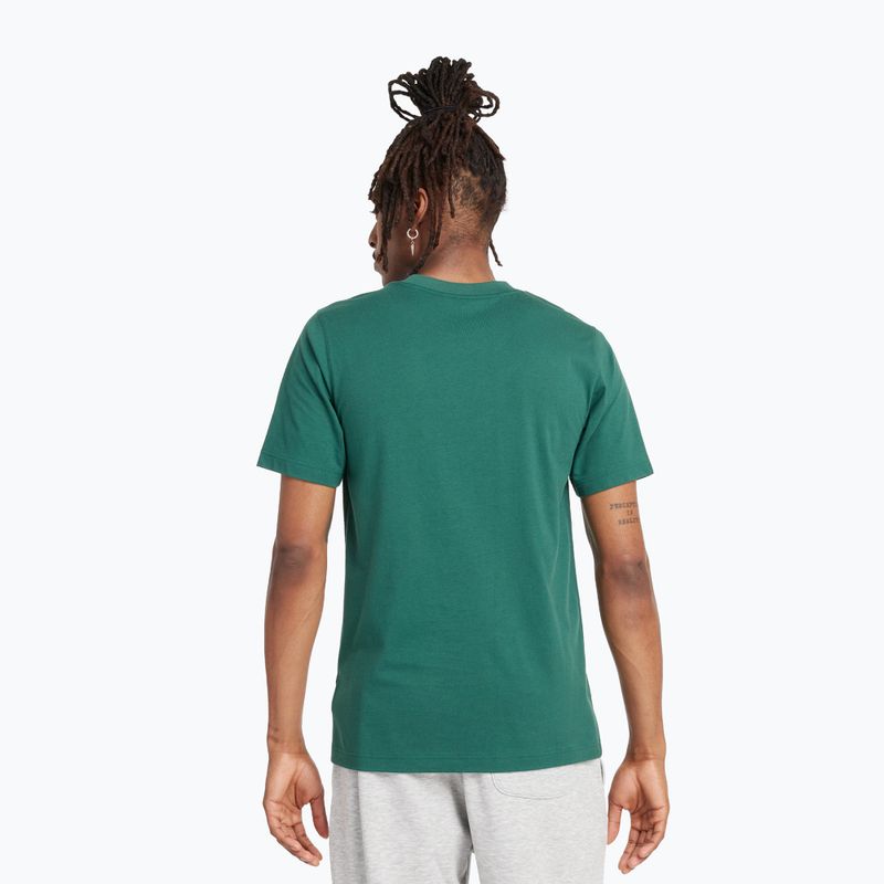 Herren New Balance Stacked Logo Nachtwache grünes T-shirt 2