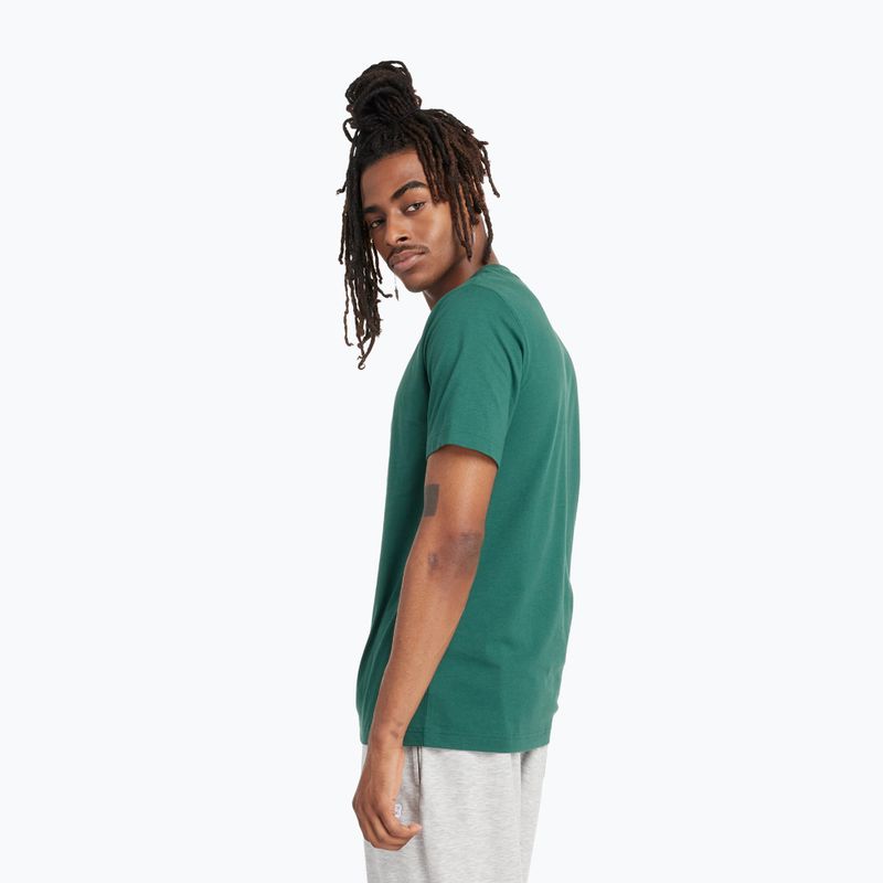 Herren New Balance Stacked Logo Nachtwache grünes T-shirt 3