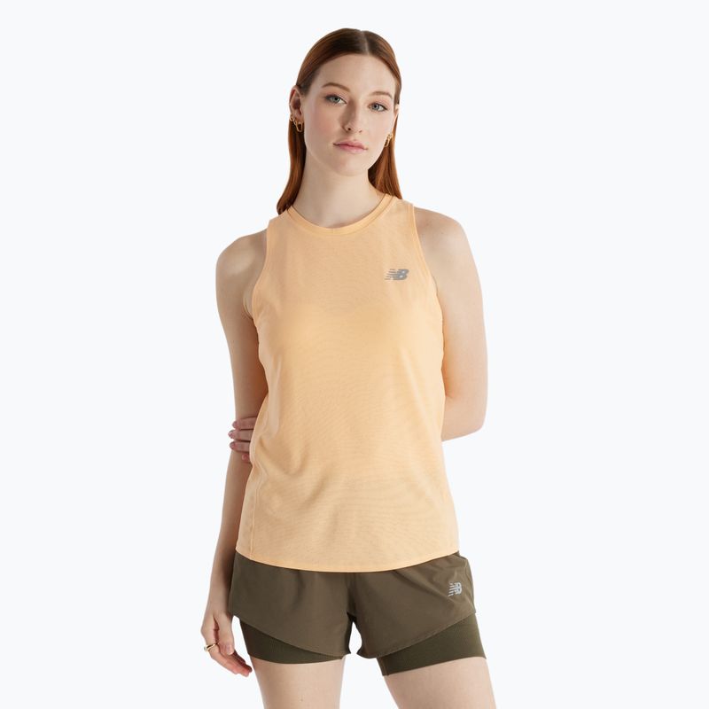 Lauf Tank Top Damen New Balance Jacquard Slim Tank peach blossom