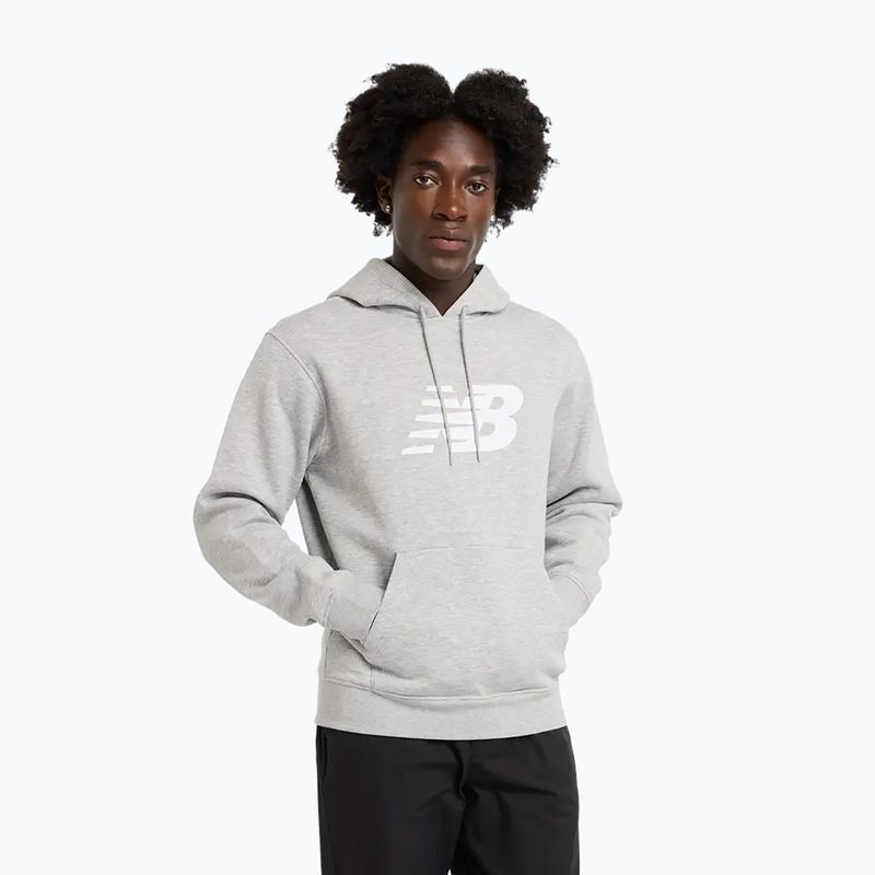 Herren New Balance Core Brushed Hoodie sportlich grau