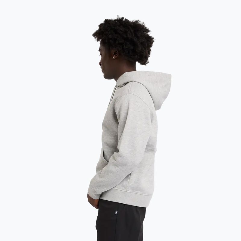 Herren New Balance Core Brushed Hoodie sportlich grau 3