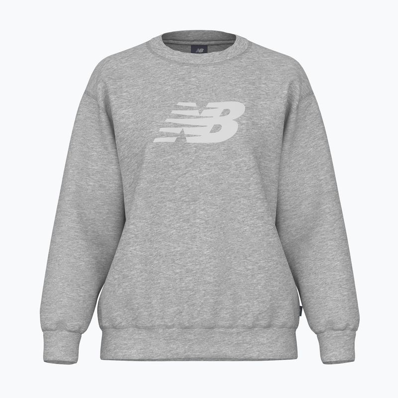 Damen Sweatshirt New Balance Sport Fleece Logo Crew sportlich grau