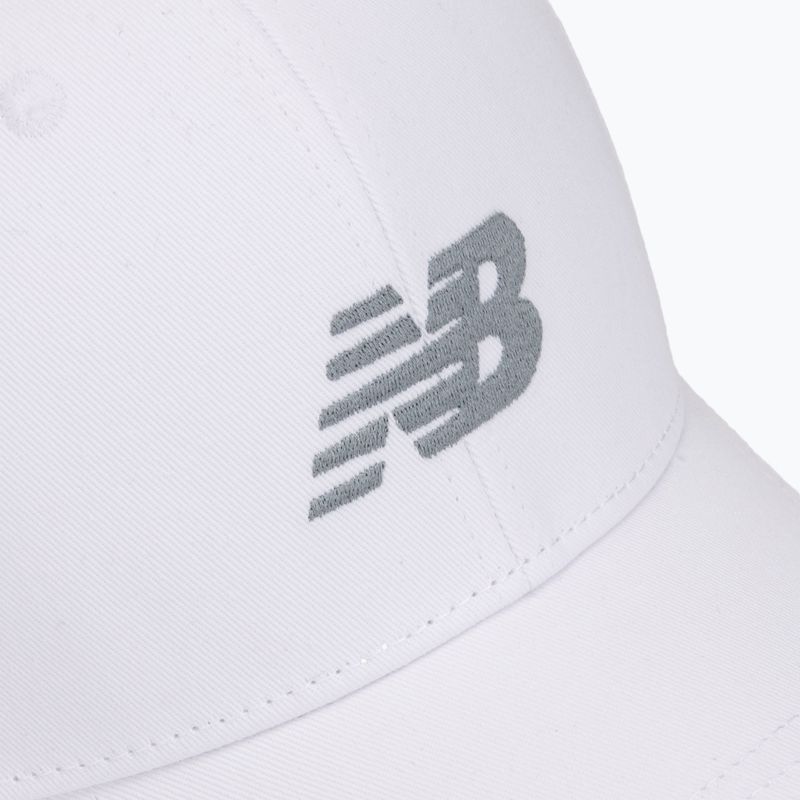 Neue Balance 6 Panel strukturierte Snapback Kappe weiß 3