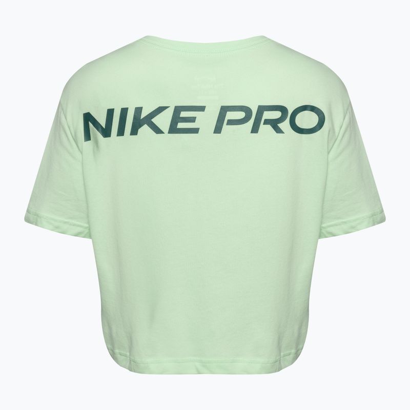 Damen-Trainings-T-Shirt Nike Pro Dri-Fit Cropped vapour green 2